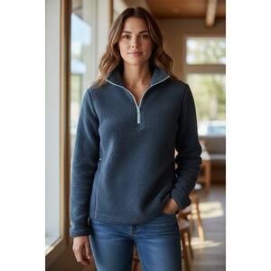 Stio Women's L 1/4 Zip Pullover Fleece Jacket Teal Blue EUC